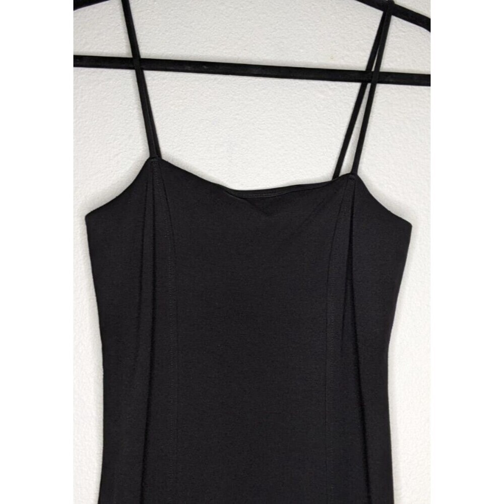 FOREVER 21 Black Bodycon Stretchy Scoop Neck Knee Length Dress Classic M - Picture 2 of 8